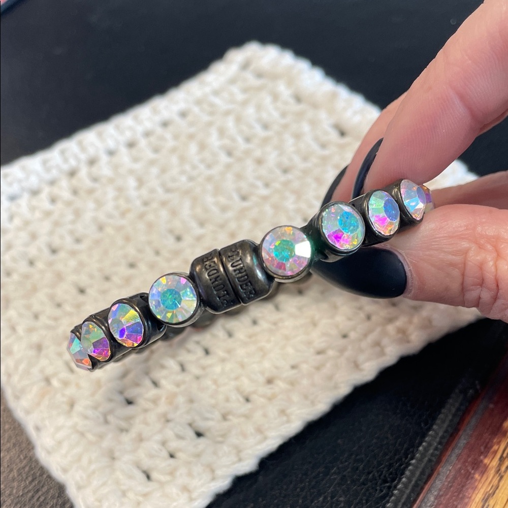 Plunder Iridescent AB Stones Bracelet with Bronze Accents